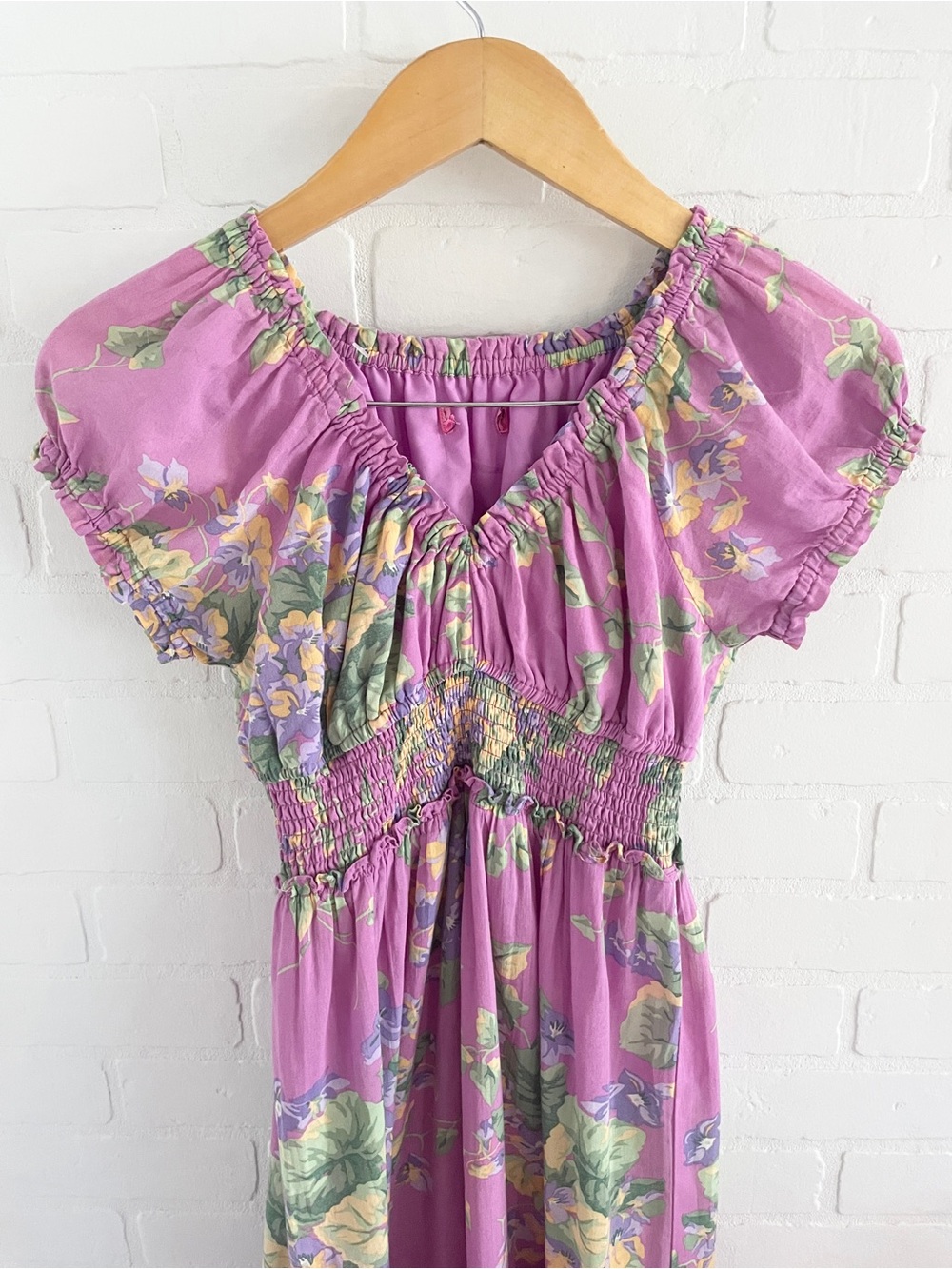 Betsey Johnson Archive 90s Prairie Cotton Smocked Midi Dress Collector Sz S - Picture 4 of 16